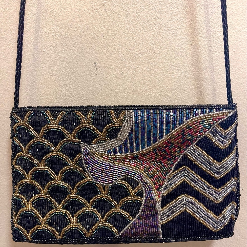 ✨🧜‍♀️Carla Marchi Mermaid Tail Beaded Crossbody Bag🧜‍♀️✨